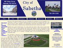 Tablet Screenshot of cityofsabetha.com